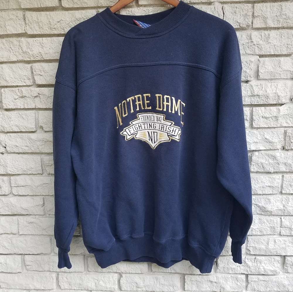 Vintage Notre Dame Pullover - Large